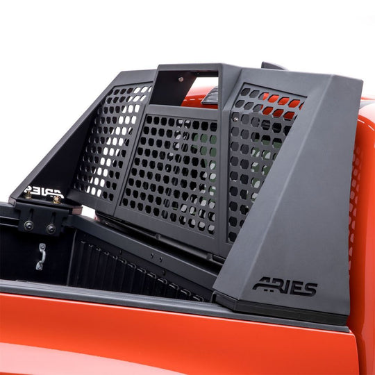1110117 Aries Switchback Headache Rack, Black