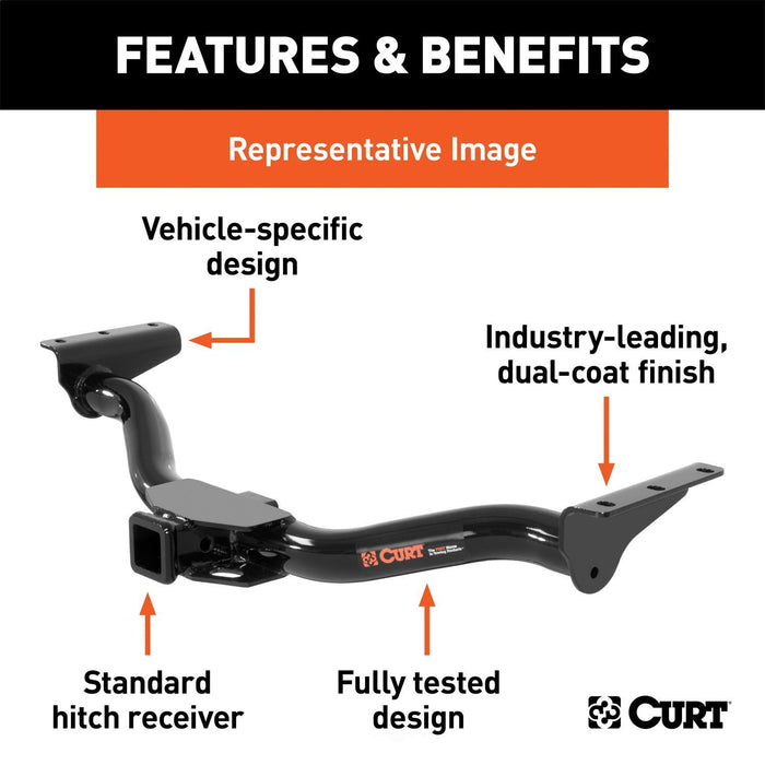 Class 3 Trailer Hitch, 2 Receiver, Select Jeep Renegade