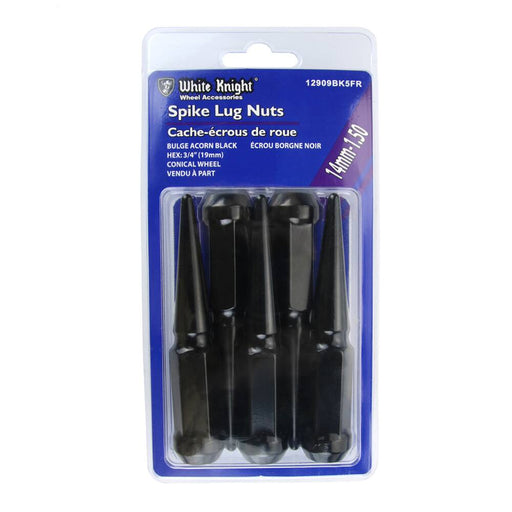12909BK5FR 14x1.5 Spike Lug Nuts