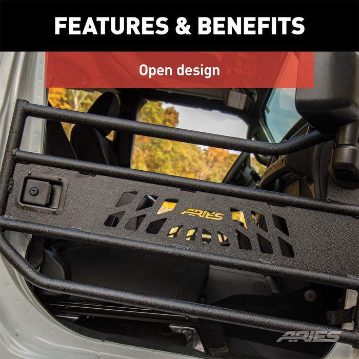 1500200 Aries Jeep Wrangler JL, Gladiator Front Tube Doors