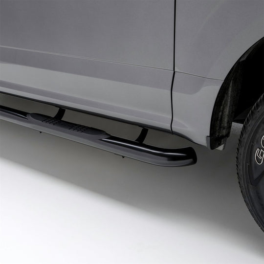 205045 Aries 3 Round Semi-Gloss Black Steel Side Bars