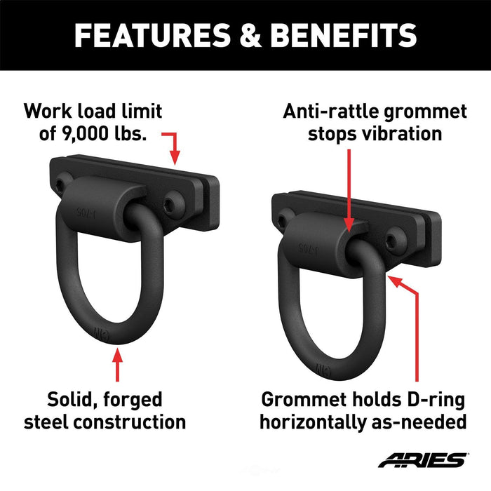 2081300 Aries Anti-Rattle D-Rings
