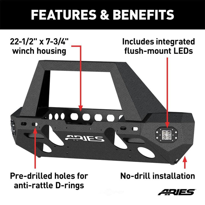 2082043 Aries TrailChaser Front Bumper