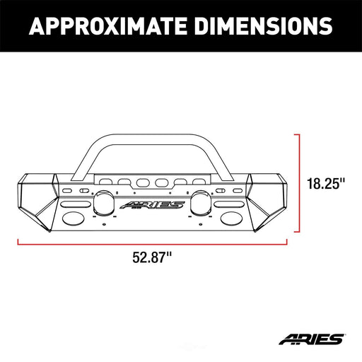 2082050 Aries TrailChaser Front Bumper