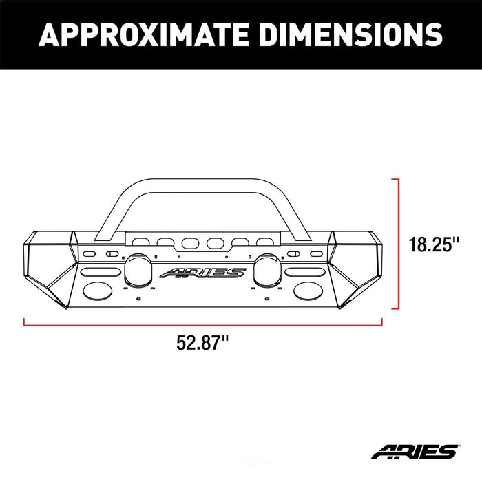 2082050 Aries TrailChaser Front Bumper