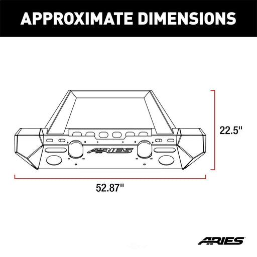 2082051 Aries TrailChaser Front Bumper