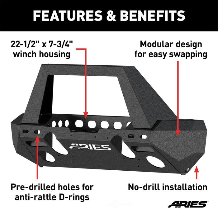 2082051 Aries TrailChaser Front Bumper