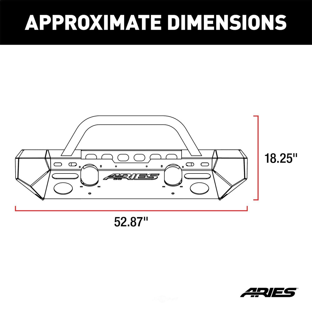 2082054 Aries TrailChaser Front Bumper