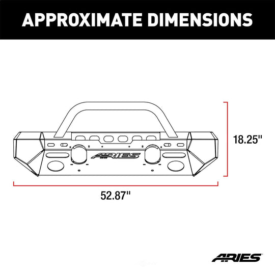 2082054 Aries TrailChaser Front Bumper