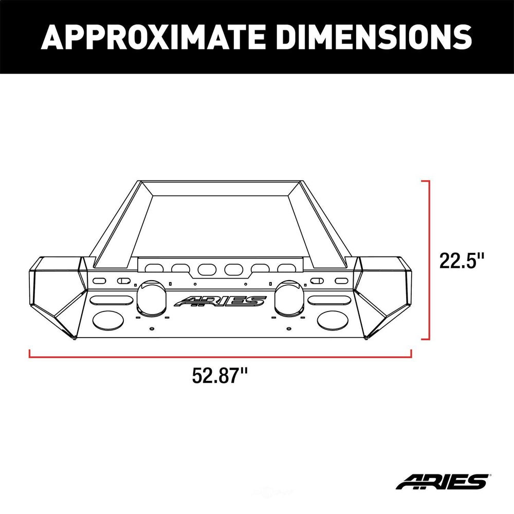 2082055 Aries TrailChaser Front Bumper