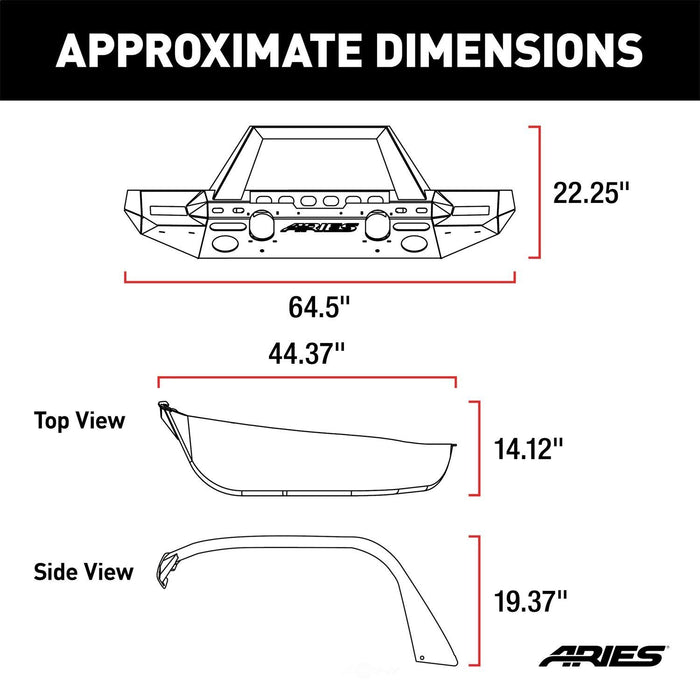 2082087 Trailchaser Front Bumper w/ Fender Flare