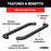 214009 Aries 3 Round Semi-Gloss Black Stainless Side Bars