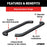 215045 Aries 3 Round Side Bars, Black