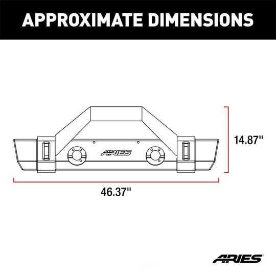 2186000 Aries TrailCrusher Front Bumper