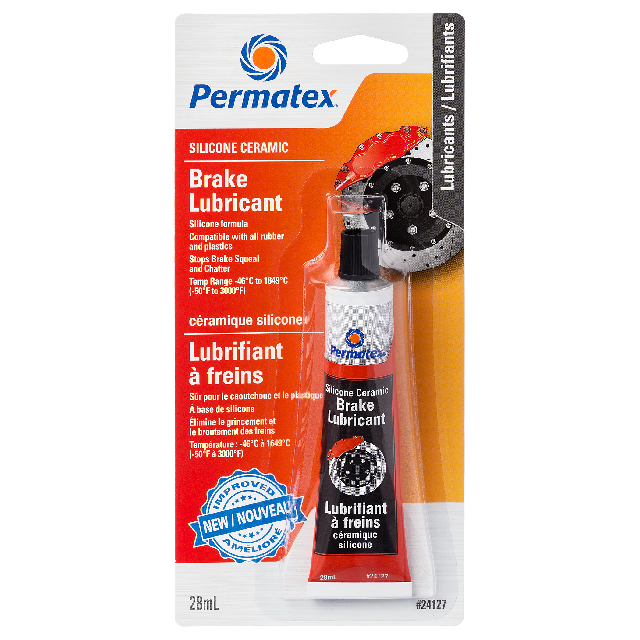 Permatex® Orange Silicone Ceramic Brake Lubricant, 28g Tube
