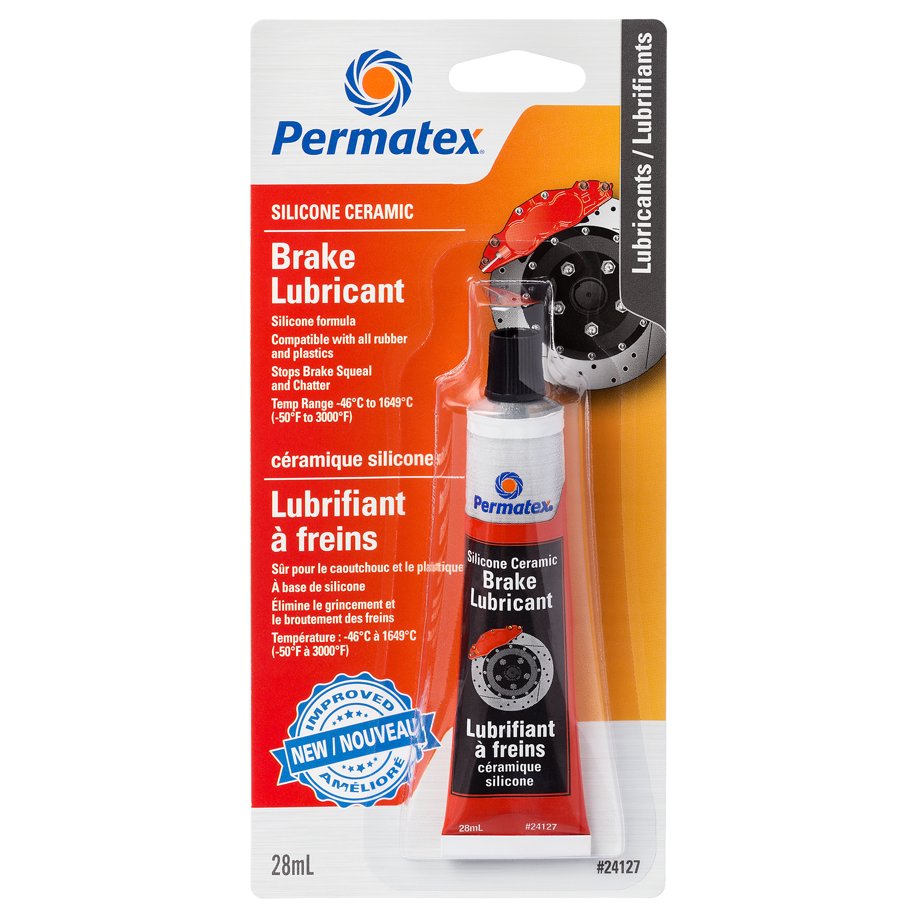 Permatex® Orange Silicone Ceramic Brake Lubricant, 28g Tube