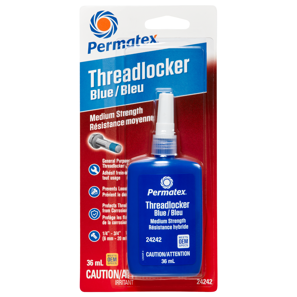 Permatex® Blue Medium Strength 242 Threadlocker, 36mL Bottle