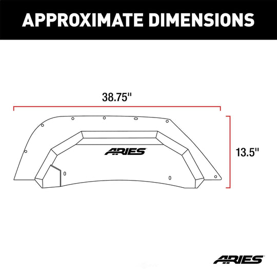 2500350 Aries Jeep Rear Inner Fender Liners