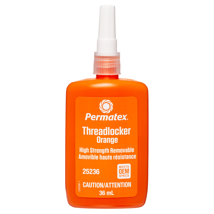 Removeable Threadlocker Permatex® 25236 High Strength Removable Threadlocker, Orange, 36-mL