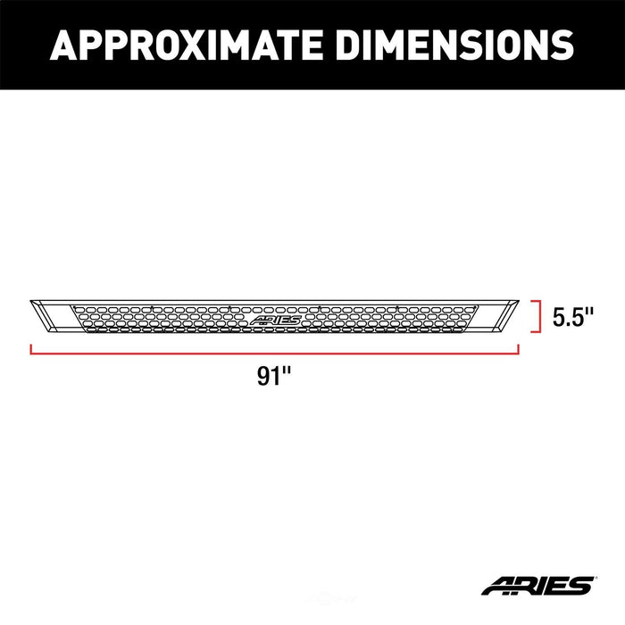 2556049 Aries AdvantEDGE 5-1/2 Running Board Kit, Black