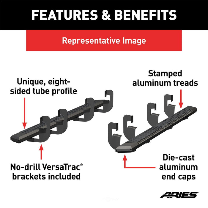 2556049 Aries AdvantEDGE 5-1/2 Running Board Kit, Black