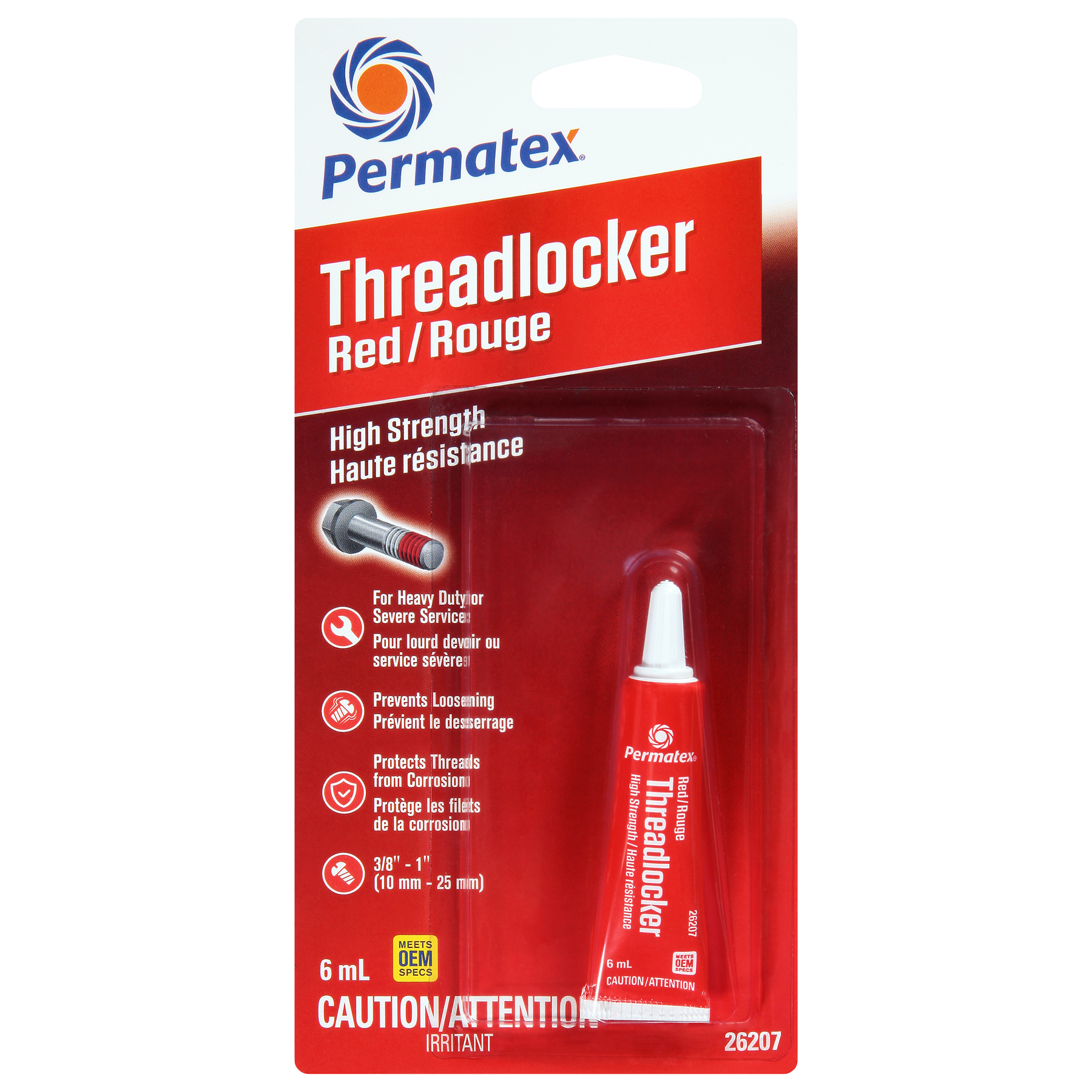 Permatex® Red High Strength 262 Threadlocker, 6mL Tube — Partsource