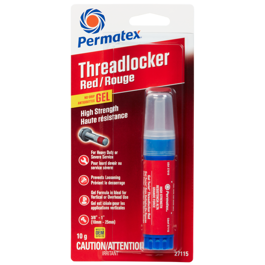 Permatex® Red GEL High Strength 271 Threadlocker, 10g Tube