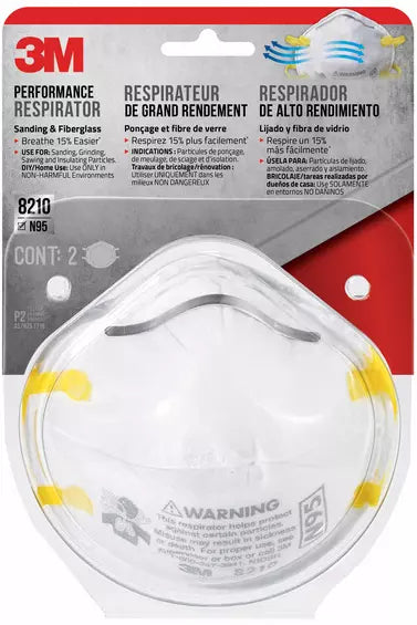 3M Sanding And Fiberglass Respirator, 2pk
