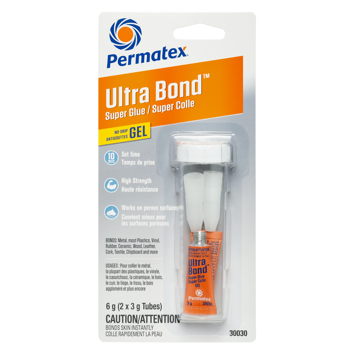 Permatex® Ultra Bond® Super Glue Gel, 2g Tube