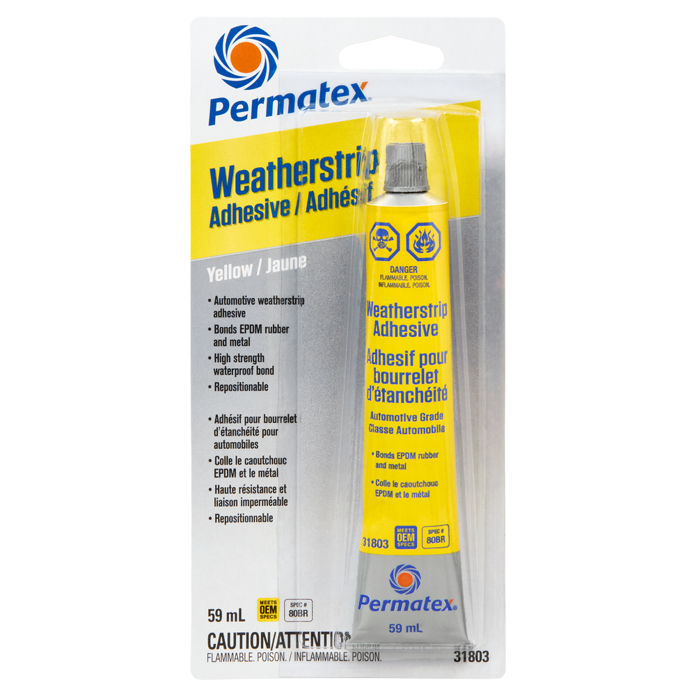 Permatex® Weatherstrip Adhesive, Yellow 80BR, 59mL Tube