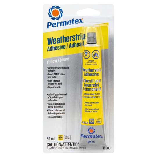 Permatex® Weatherstrip Adhesive, Yellow 80BR, 59mL Tube