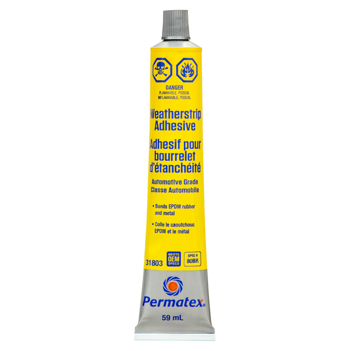 Permatex® Weatherstrip Adhesive, Yellow 80BR, 59mL Tube