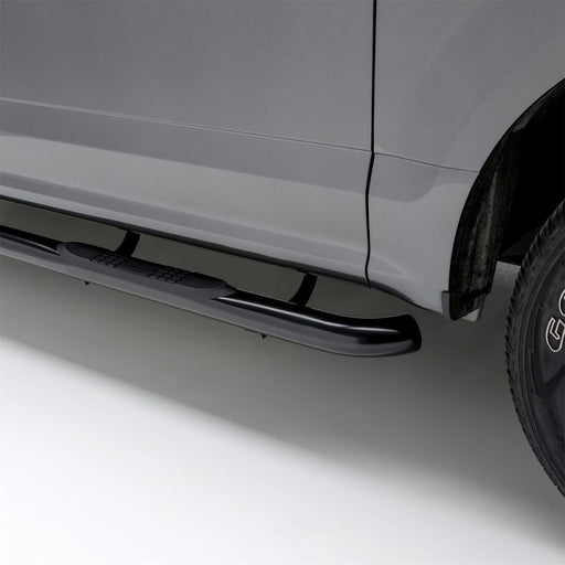35701 Aries 3 Round Semi-Gloss Black Steel Side Bars