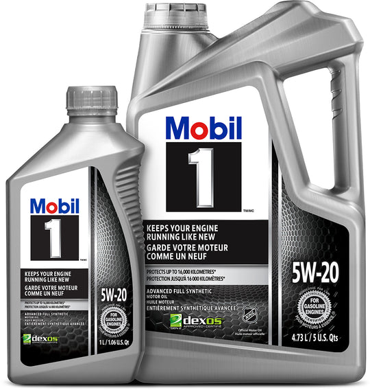 Mobil 1™ 5W20 Synthetic Motor Oil Set, 4.73-L + 1-L