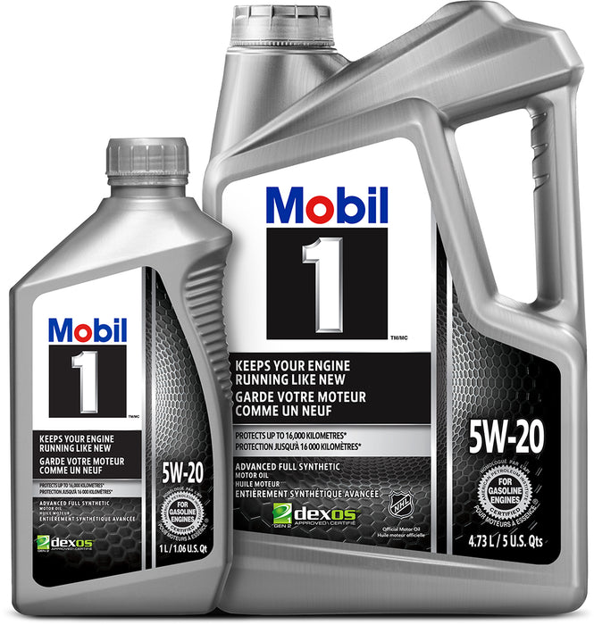 Mobil 1™ 5W20 Synthetic Motor Oil Set, 4.73-L + 1-L