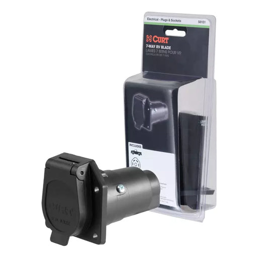 58151 7-Way RV Blade Connector Socket (Vehicle Side, Packaged)