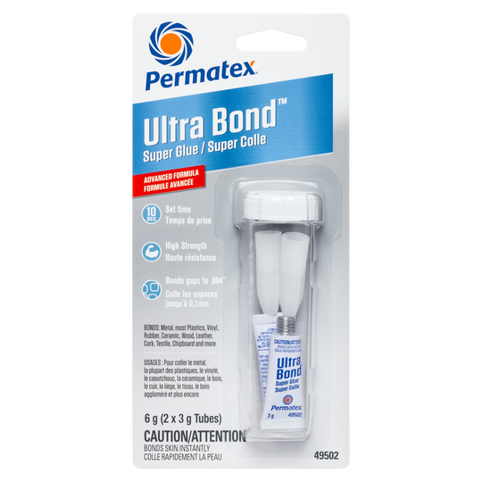 Permatex® Ultra Bond® 495 Super Glue, 2g Tube