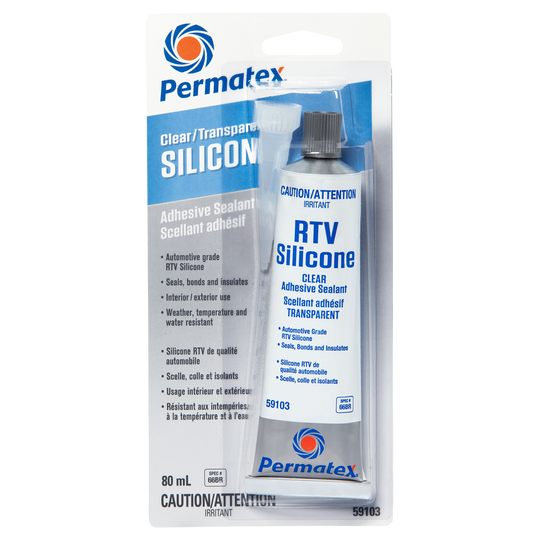 59103 Permatext Clear RTV Silicone Adhesive Sealant