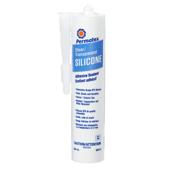 Permatex® Clear RTV Silicone Sealant 66C, 300mL Cartridge