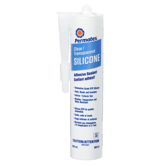 Permatex® Clear RTV Silicone Sealant 66C, 300mL Cartridge