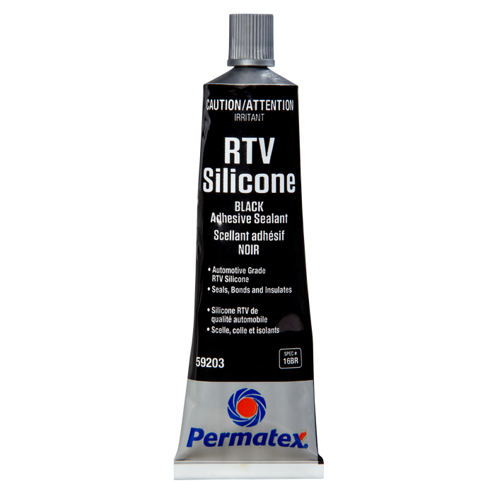 Permatex® Black RTV Silicone Adhesive Sealant 16BR, 80mL Tube