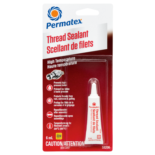 Permatex® High Temperature 592 Thread Sealant, 6mL Tube