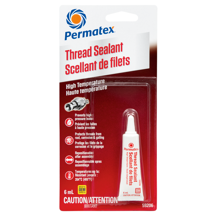 Permatex® High Temperature 592 Thread Sealant, 6mL Tube