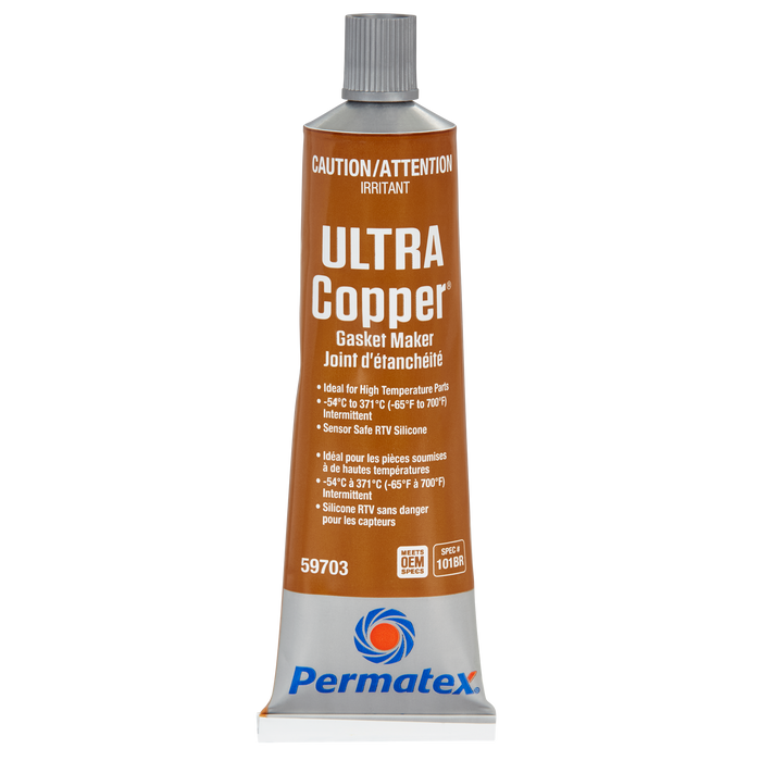 Permatex® Ultra Copper® High Temperature Gasket Maker 101BR, 80mL Tube