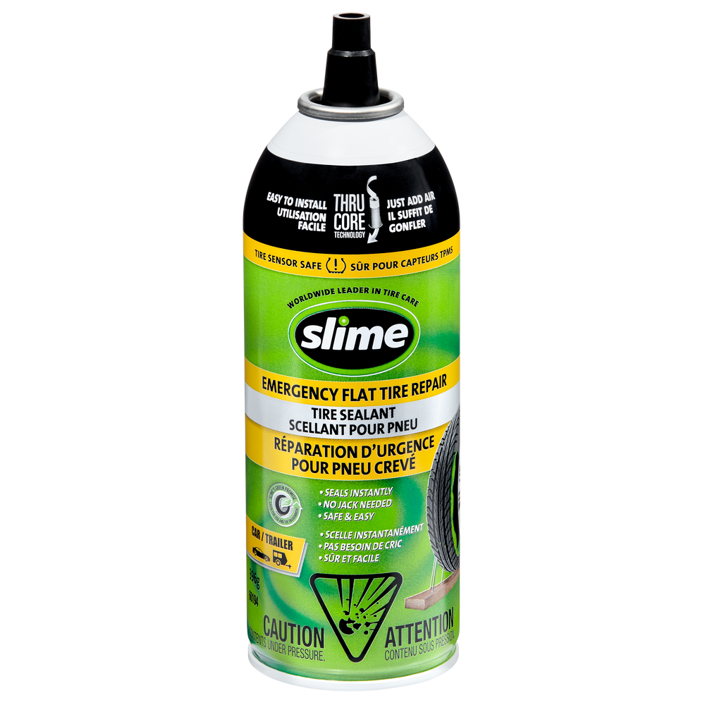 Slime® Thru-Core Emergency Flat Tire Sealant, TPMS Safe, 396-g