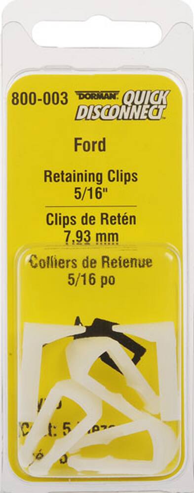 800-003 Dorman Fuel Line Retaining Clips, White, 5/16in