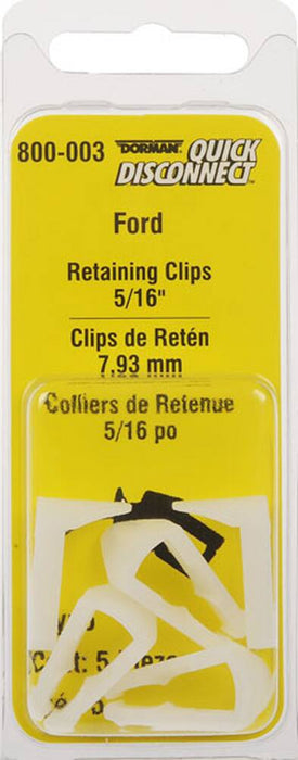 800-003 Dorman Fuel Line Retaining Clips, White, 5/16in