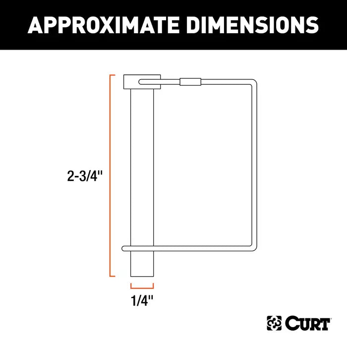 25081 1/4 Safety Pin (2-3/4 Pin Length, Packaged)