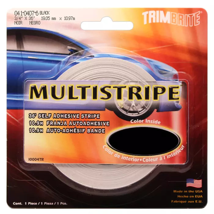 Trimbrite Multistripe, 36-ft, Black
