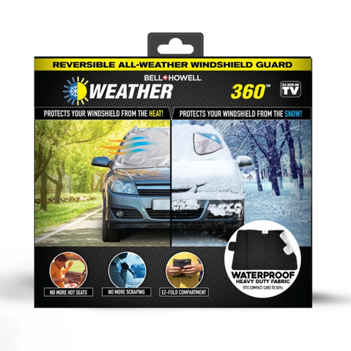 Bell & Howell As Seen On TV Weather Force 360 Magnetic Windshield Cover for Snow, Ice & Sun, Fits Most Vehicles